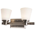 2 Light Vanity Lighting In Brushed Nickel Led Integrated