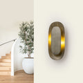2 Light Vintage Elongated Shell Shaped Metal Wall Sconce