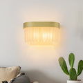 2 Light Wall Sconce With Frosted Triangular Glass Shade Modern Design