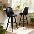 2 Pack Commercial Uphostered Swivel Bucket Seat Bar Stool With Metal Frame Restaurant And Cafe Bar Seating Assembly Required