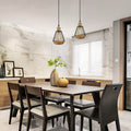 2 Pcs Living Room Brass Hemp Rope Iron Leds Lighting Black Gold Pendant Light N A