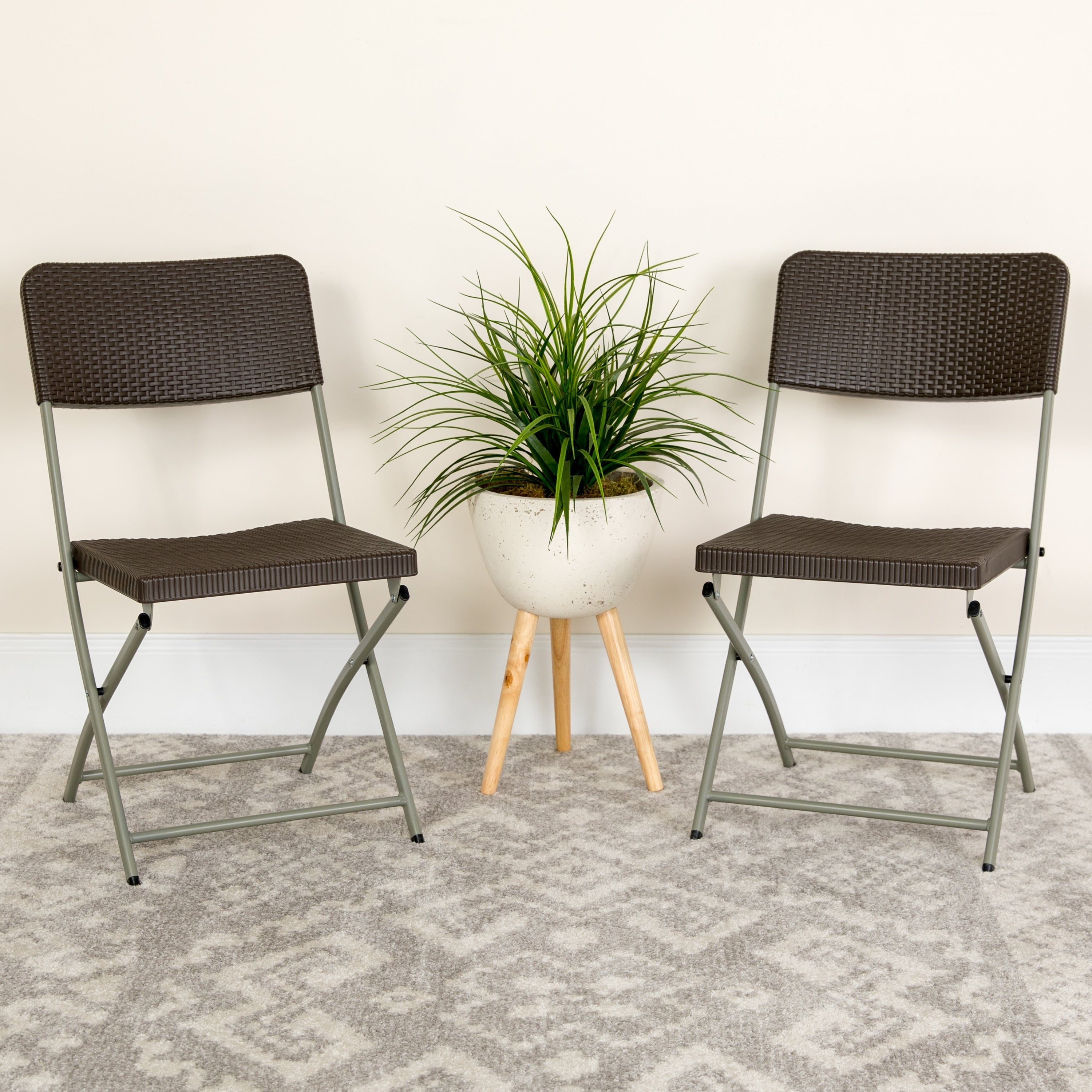 Plastic Rattan Folding Chair
