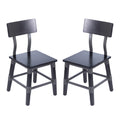 2 Pack Commercial Grade Rustic Antique Industrial Style Wood Dining Chair