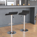 2 Pk. Contemporary Vinyl Adjustable Height Barstool With Chrome Base