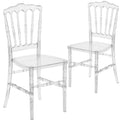 2Pk Crystal Ice Napoleon Stacking Chair Event Seating Hospitality Seating