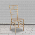 2 Pk. Hercules Series Gold Resin Stacking Chiavari Chair