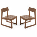 2 Pack Hdpe Indoor Outdoor Dining Chairs All Weather Garden Patio Side Chairs With Modern Backrest