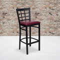 Metal Vinyl Window Back Stools Set Of 2