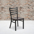 Lancaster Home Black Metal Ladder Back Chair Set Of 2