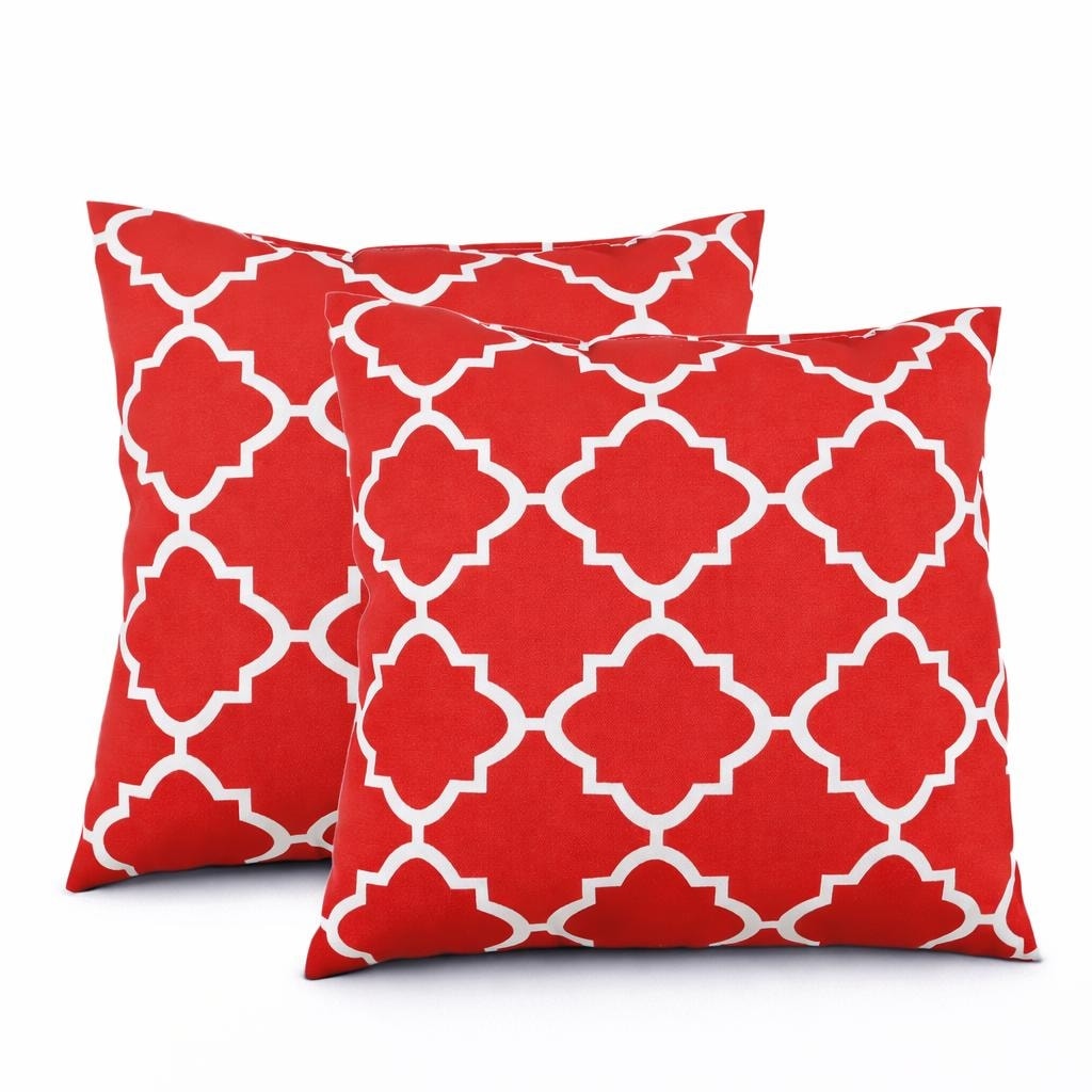 2 Pack Outdoor Throw Pillows Waterproof Fade Resistant Patio Cushions Soft Comfortable Decorative Pillow Covers 18X18