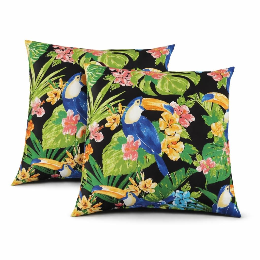 2 Pack Outdoor Throw Pillows Waterproof Fade Resistant Patio Cushions Soft Comfortable Decorative Pillow Covers 18X18