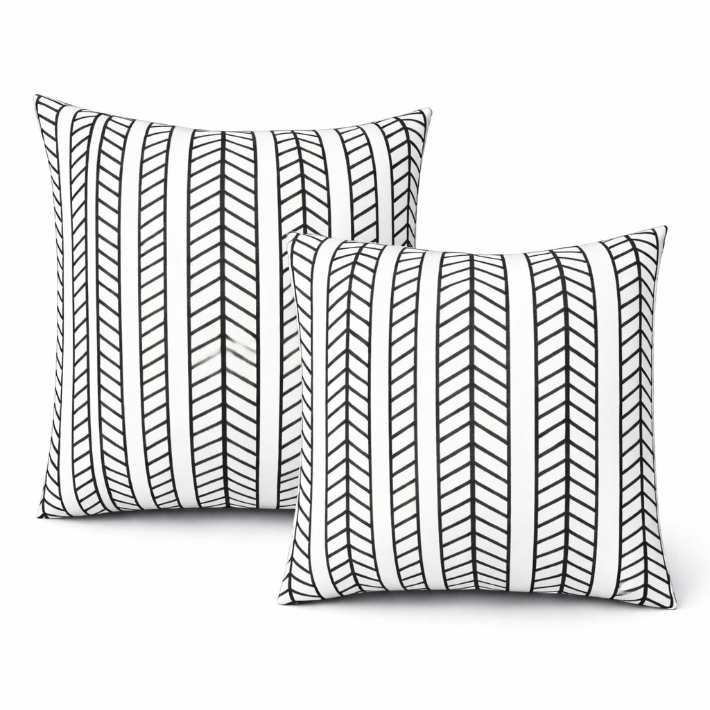 2 Pack Outdoor Throw Pillows Waterproof Fade Resistant Patio Cushions Soft Comfortable Decorative Pillow Covers 18 X18