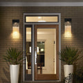 2 Pack Outdoor Wall Light Fixture Weatherproof Led Wall Sconce With Bubble Crystal And Light Sensor 12W Per Lamp