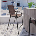 2 Pack Stackable Outdoor Barstools With Flex Comfort Material Patio Stool