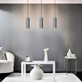 2 Pack Light Bulb Light Metal Concrete Light Fixture Black Grey Square Hanging Lights