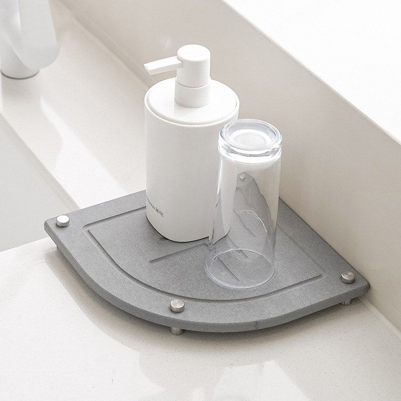 2 Pcs Water Absorbing Stone Drying Tray Quick Dry Diatomite Sink Organizer Soap Dish For Kitchen Bathroom. 8.27