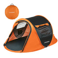 2 Person Black Orange Pop Up Camping Tent