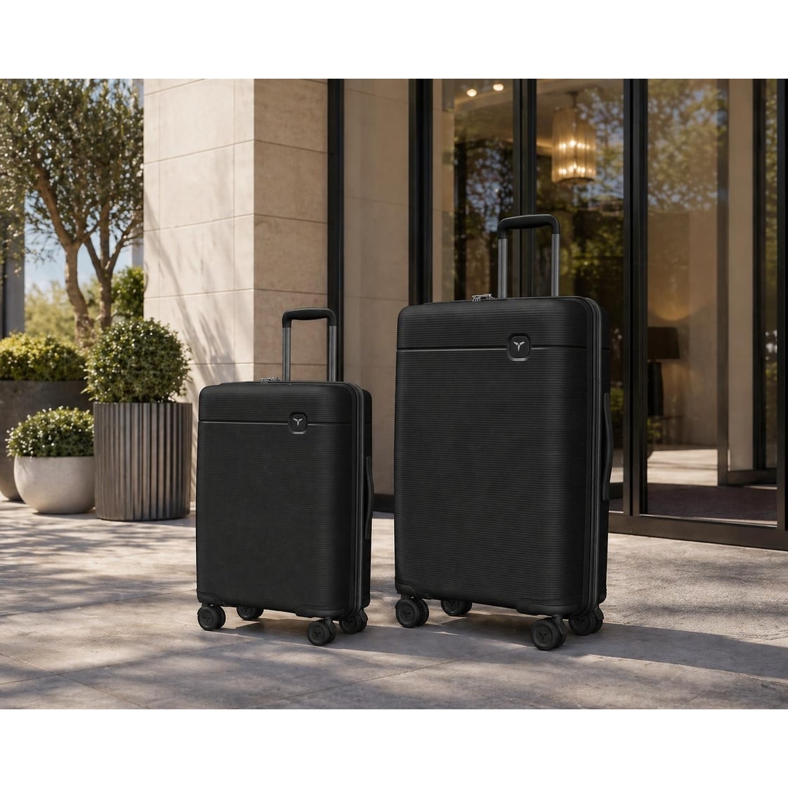2 Piece Luggage Set 20 Carry On 28 Checked Luggage Lightweight Hardside Suitcase With 360 Spinner Wheels