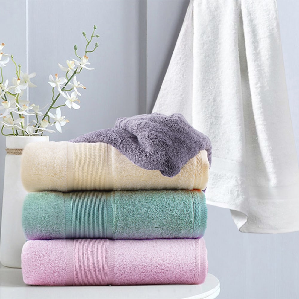 2 Piece Luxury Bamboo Towels Bath Towel Set 27 X54