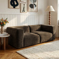 2 Piece Modular Chenille Corner Sofa Set
