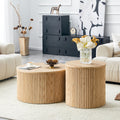2 Piece Nesting Table Coffee Table Set For Living Room Wood Side Table Sofa Table End Table Tea Table
