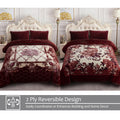 2 Ply A B Printed Raschel Bed Blanket 85 X 93 10 Pounds