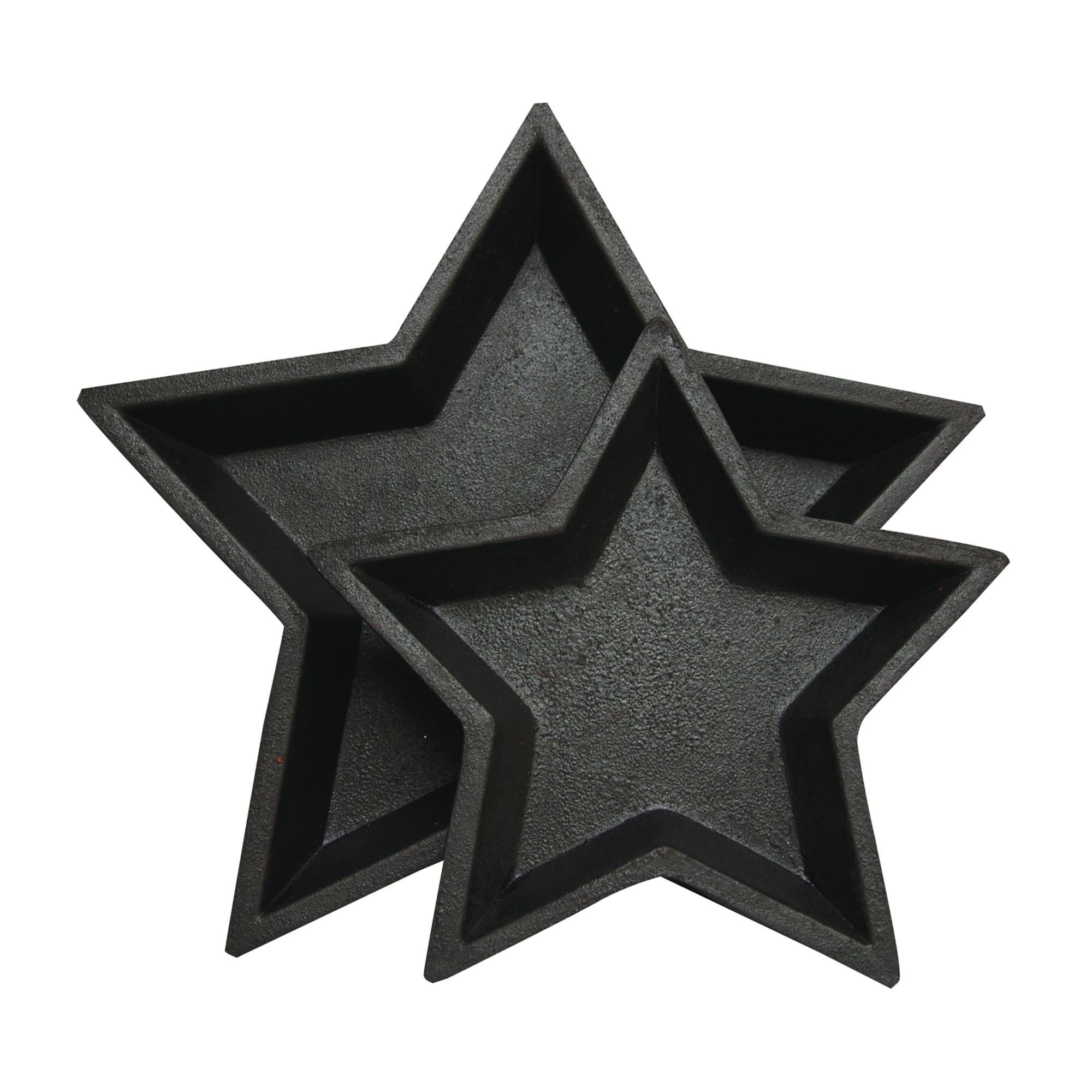 2 Set Black Nesting Stars