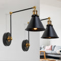 Lnc 2 Pack Plug In Wall Sconces Industrial Wall Lighting