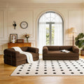 2 Set Oversized Corduroy Convertible Floor Sofa Bed Sleeper Couch