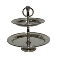 2 Tier Hammered Cake Stand