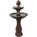 Sunnydaze 2 Tier Pineapple Solar On Demand Water Fountain Rust Finish 46 Inch