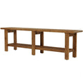 2 Tier Solid Wood Entryway Shoe Bench 63 End Of Bed Bench Shelf