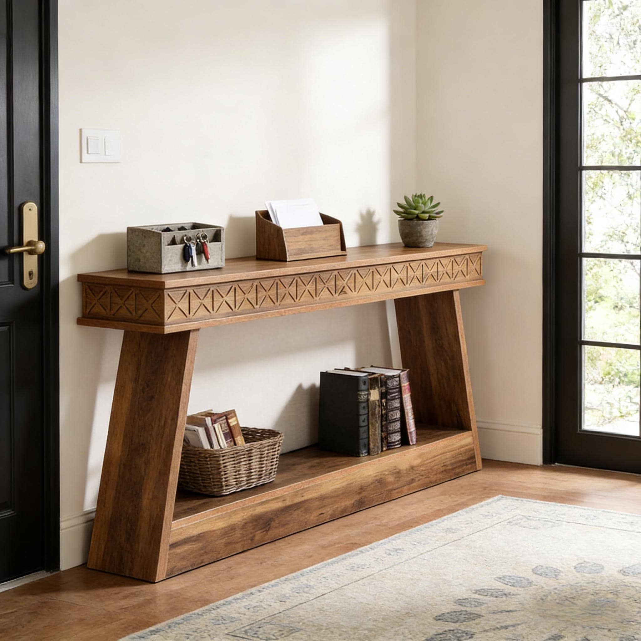 2 Tiered Versatile Entryway Console Table