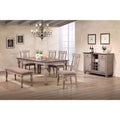 Two Tone Brown Wood Rectangle Dinette Dining Room Table With 18 Inch Butterfly Extension Leaf