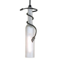 2 W Tuscan Vineyard Frosted White Wine Bottle Mini Pendant