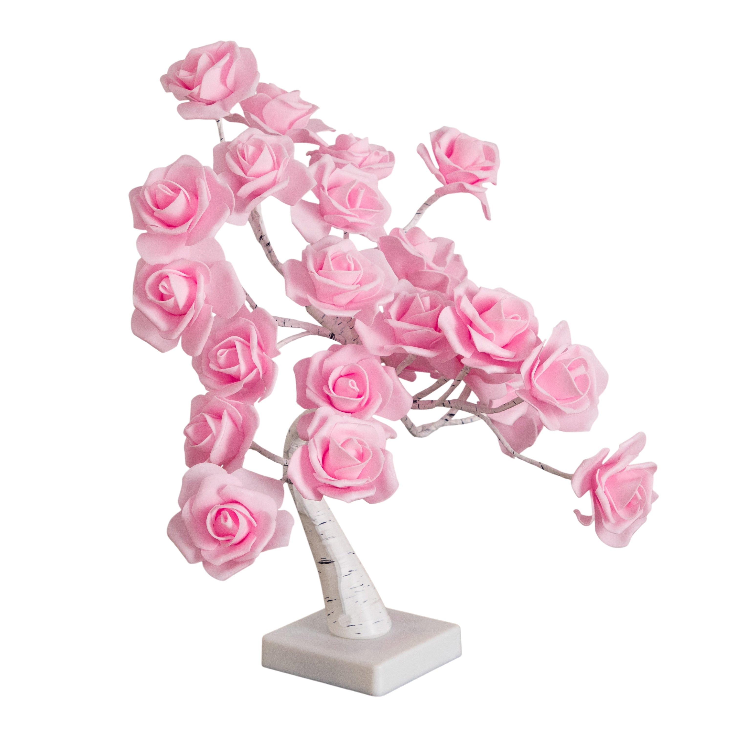 2 Ft Pre Lit Valentines Day Twig Tree With 24 Rose Shaped Led Lights