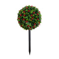 2 Ft Uv Resistant Holly Berry Ball With Integrated Ground Stake