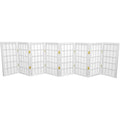 2 Ft. Tall Desktop Window Pane Shoji Screen White 8 Panels