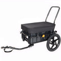 2 In 1 Bike Cargo Trailer Pushcart Bicycle Trailer With Removable Box And Waterproof Cover Pushcart Stroller With Tow Hitch