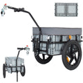 2 In 1 Bike Cargo Trailer With Foldable Storage Box Bicycle Trailer Quick Release 16 Wheels 70L Large Capacity