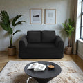 2 In 1 Folding Sofa Bed Loveseat Corduroy Convertible Sleeper Couch With Pillows Boneless Floor Futon