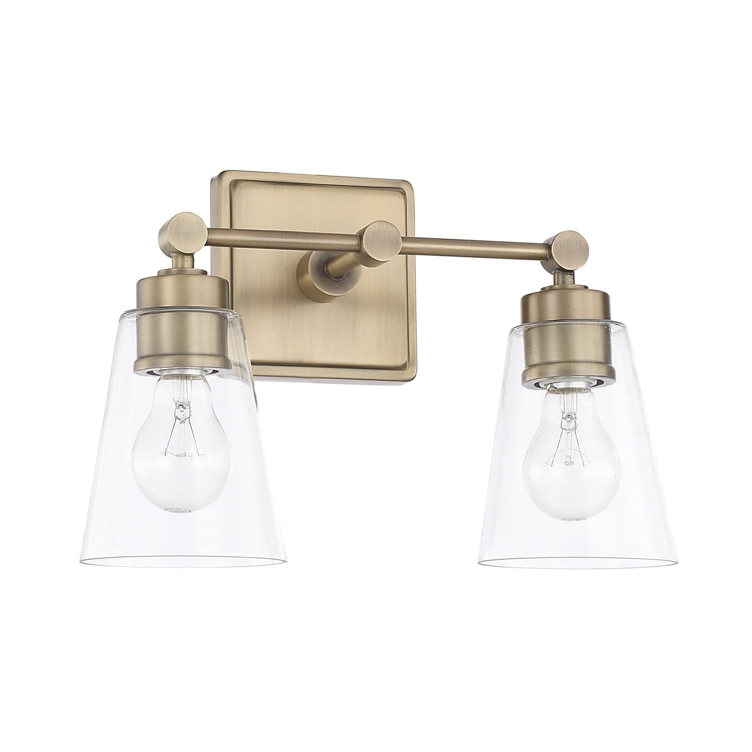 Capital Lighting Signature Collection 2 Light Aged Brass Bath Vanity Light