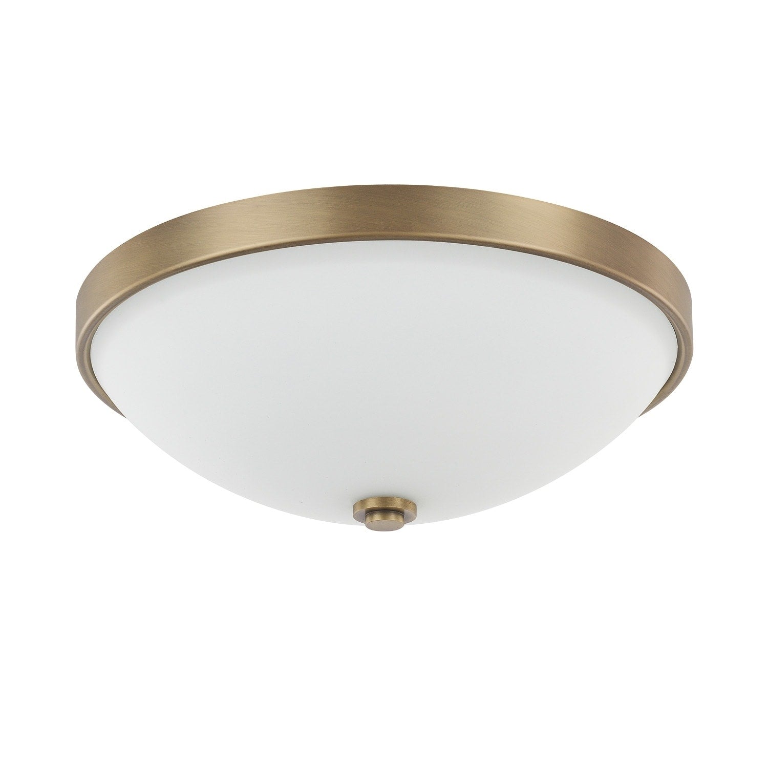 Capital Lighting Traditional 2 Light Aged Brass Flush Mount