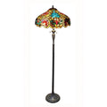 Chloe Tiffany Style Victorian Design 2 Light Dark Antique Bronze Floor Lamp