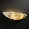Porch Den Hazelhill Faux Alabaster 2 Light Large Rounded Wall Sconce