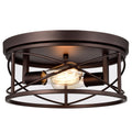 2 Light Oil Rubbed Bronze Flush Mount