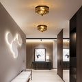2 Light Mount Flush Light Copper Bedroom Light Black Ceiling Light N A