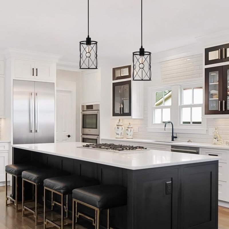 2 Pack Hanging Plug Light Metal Light Fixture Black Pendant Light N A