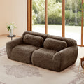 2 Seater Modular Sectional Sofa Couches Soft Fluffy Plush Fabric Bottom Anti Slip Design