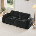 2 Seater Tufted Sofa Couches With Boneless Sofa Soft Velvet Fabric Bottom Anti Slip Design 32D High Density Sponge